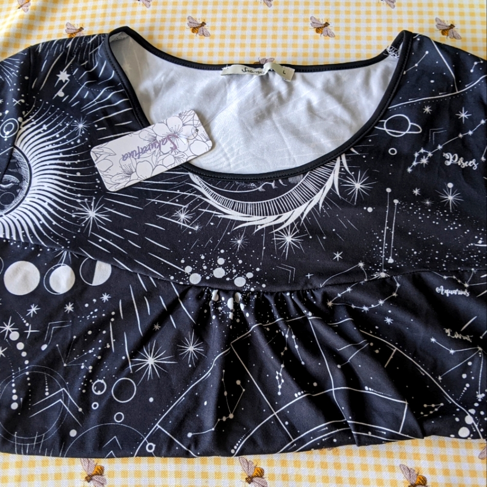 Celestial Black and White T-shirt
